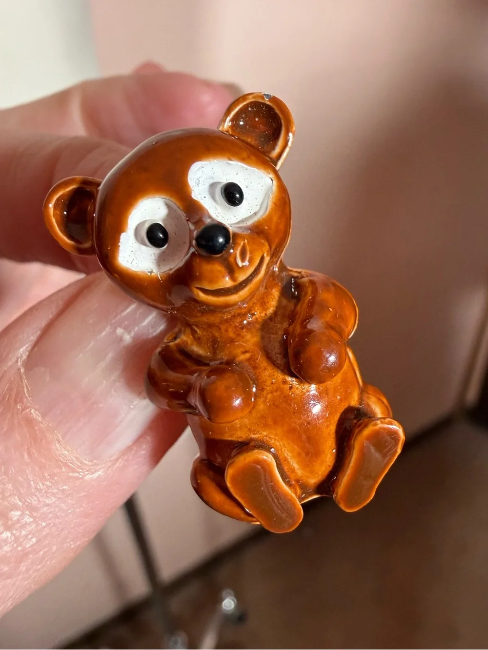 Vintage Gerry Brown teddy Bear Metal brooch Cottagecore Girlhoodcore